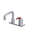 Rubinet 4" Centre Single Control Lav. Set. with Genesis spout (less drain) Satin Chrome