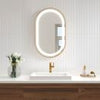 KALIA EFFECTLED-illuminated bathroom mirror - 20" x 32" - Brushed gold