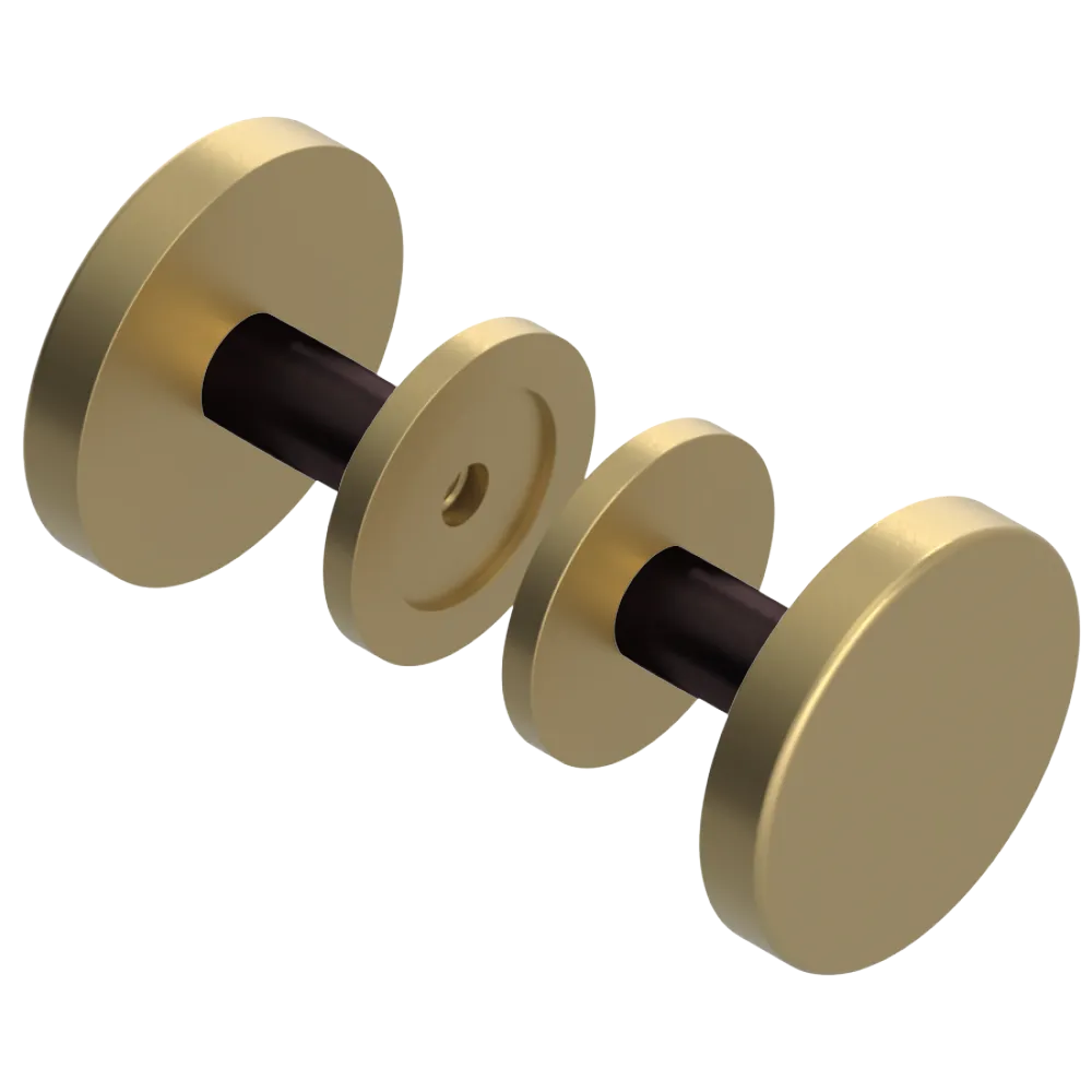 Rubinet Shower Door Knob (set) Satin Brass