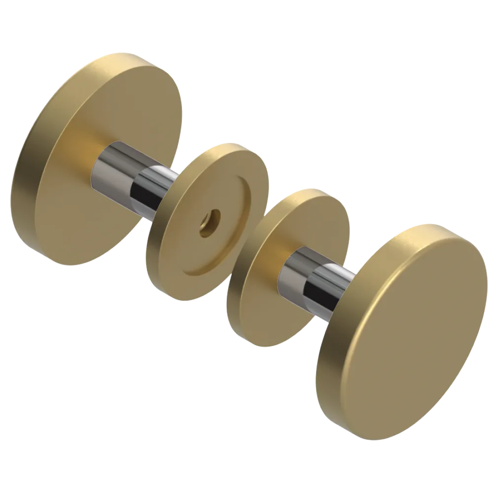 Rubinet Shower Door Knob (set) Satin Brass