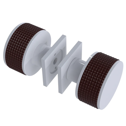 Rubinet Shower Door Knob (set) White