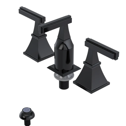 Rubinet Bidet Fitting with Spray, Diverter, and Vacum Breaker (Less Drain) Black
