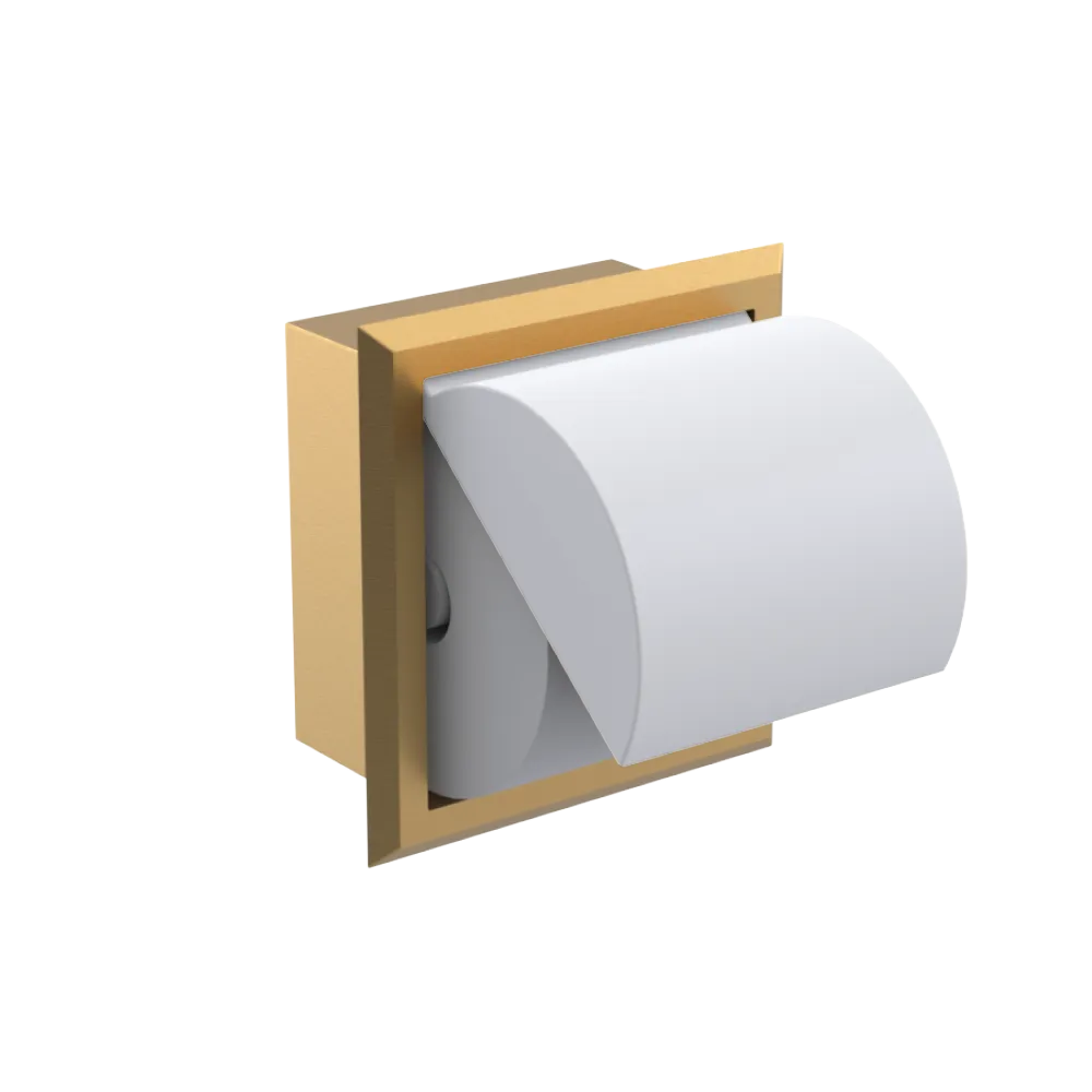 Rubinet RECESSED TOILET PAPER HOLDER Satin Gold