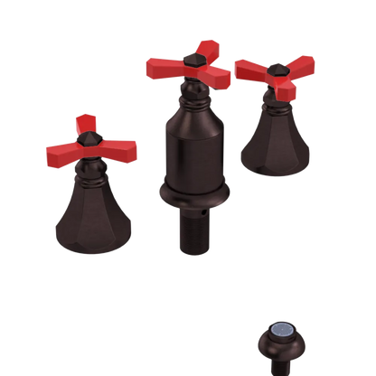 Rubinet Bidet Fitting with Spray, Diverter, and Vacum Breaker (Less Drain) Tuscan Brass