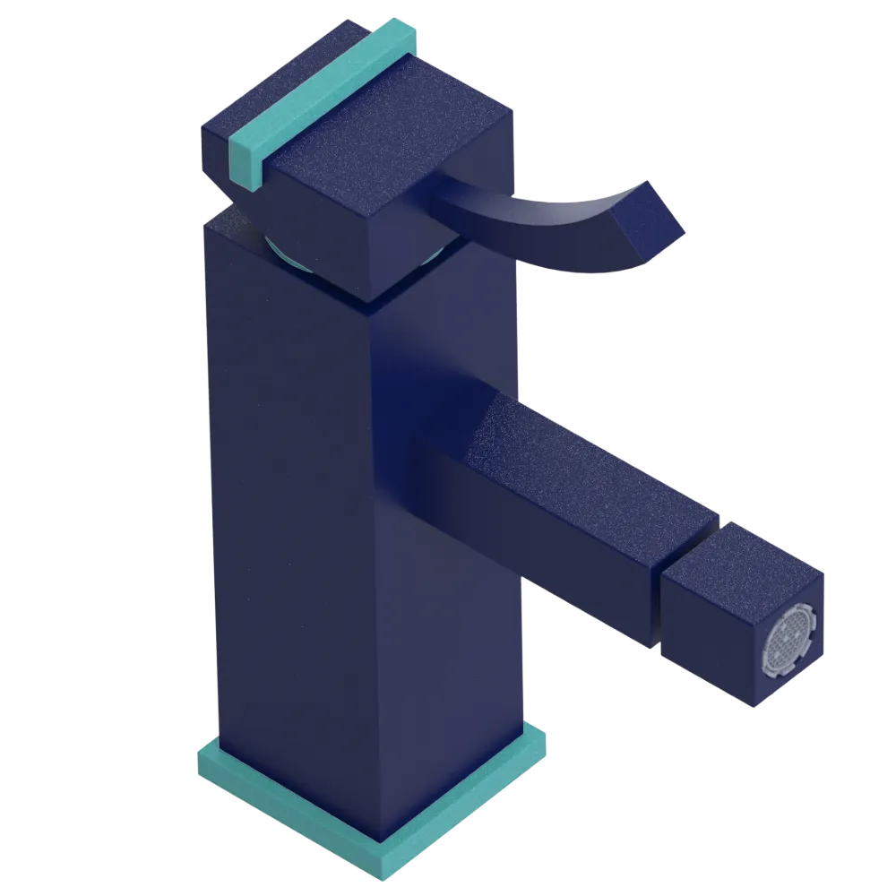 Rubinet Single Control Bidet Fitting (less drain) Midnight Blue