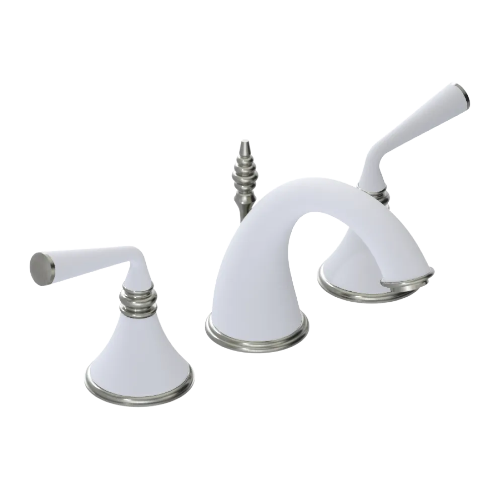 Rubinet Widespread Lav. Set. (less drain) Matt White