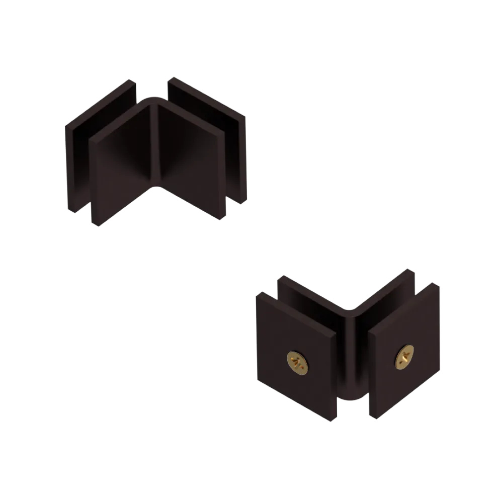 Rubinet 90 Glass to Glass Open Face Oil Rubbed Bronze