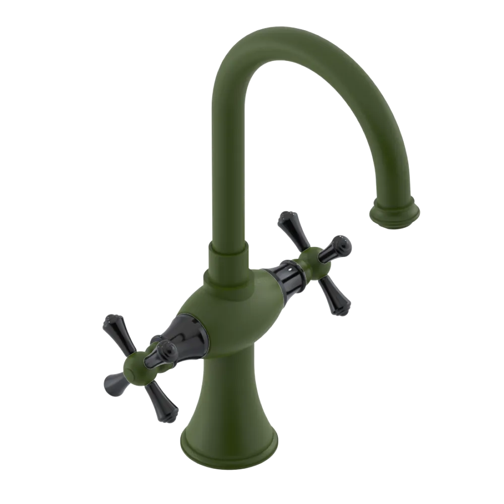 Rubinet Single Hole Dual Handle Lav. Set. (less drain) Green Envy