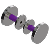 Rubinet Shower Door Knob (set) Polished Nickel