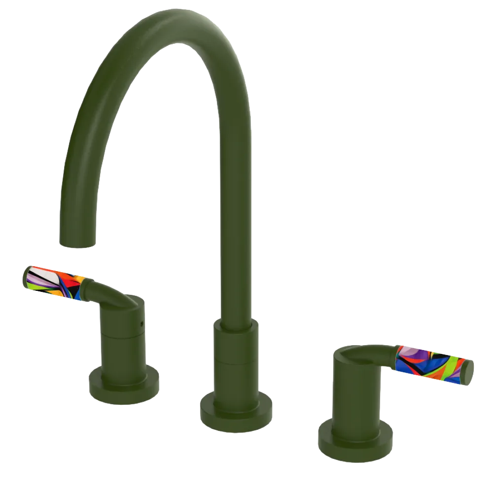 Rubinet Widespread Kitchen Set Green Envy