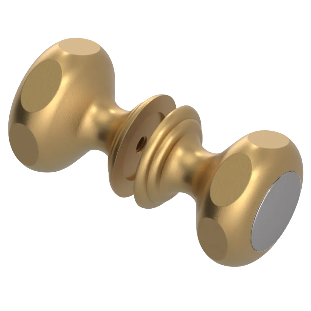 Rubinet Shower Door Knob (set) Satin Gold