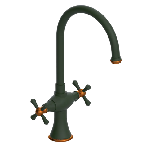 Rubinet Two Handle Single Hole Kitchen Set Green Envy