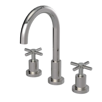 Rubinet Widespread Kitchen Set with LaSalle Spout Polished Nickel