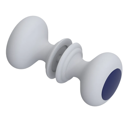 Rubinet Shower Door Knob (set) Matt White