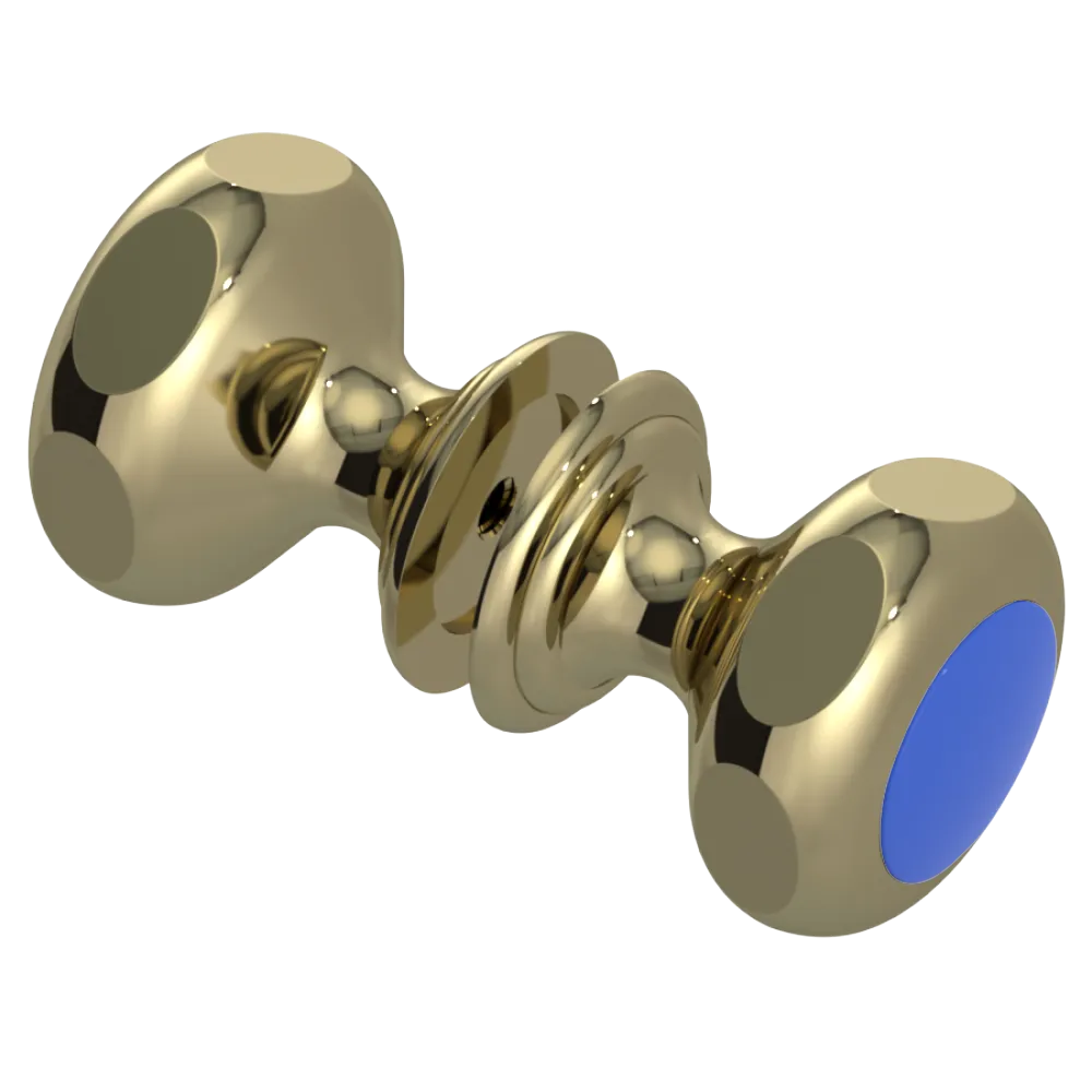 Rubinet Shower Door Knob (set) Natural Brass