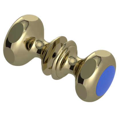 Rubinet Shower Door Knob (set) Natural Brass
