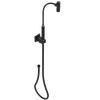 Rubinet Hand Held Shower Bidet with Extended Reach & Dual Function Spray Including Wall Bracket with Supply & Hose (Square) Matt Black