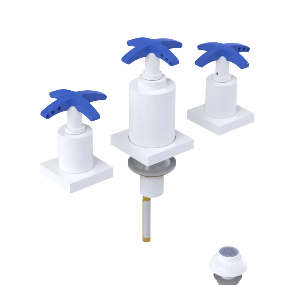 Rubinet Bidet Fitting with Spray, Diverter, and Vacuum Breaker (less drain) White