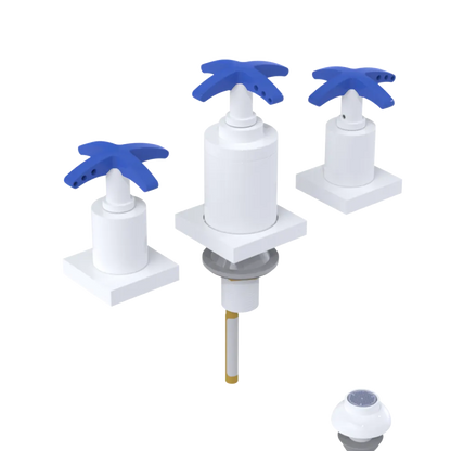 Rubinet Bidet Fitting with Spray, Diverter, and Vacuum Breaker (less drain) White