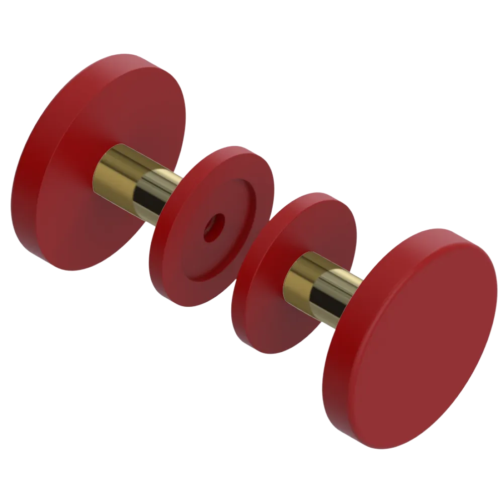 Rubinet Shower Door Knob (set) Maroon