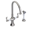 Rubinet Two Handle Single Hole Kitchen Set with Hand Spray Polished Nickel