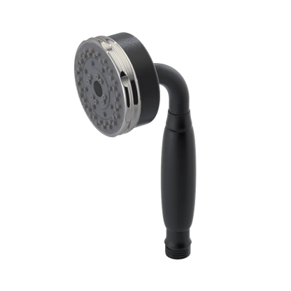Rubinet 3 Function Hand Held Shower Only Matt Black