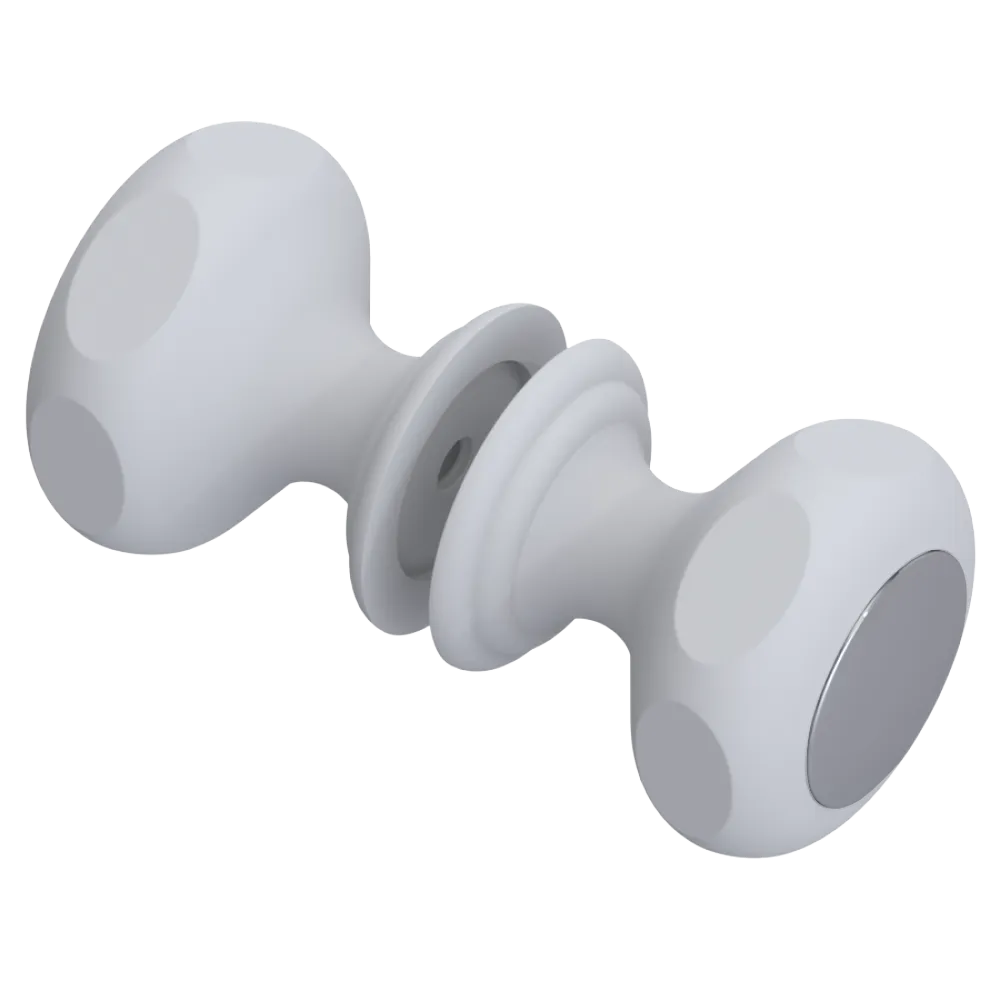 Rubinet Shower Door Knob (set) Matt White