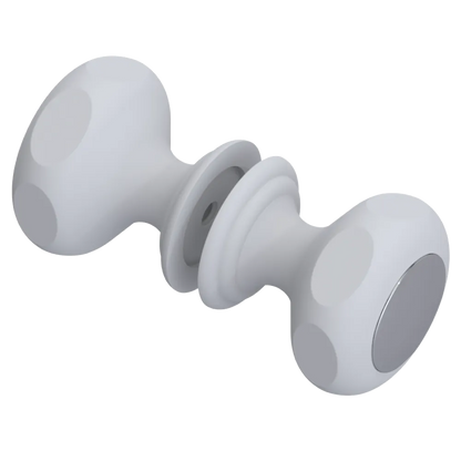 Rubinet Shower Door Knob (set) Matt White