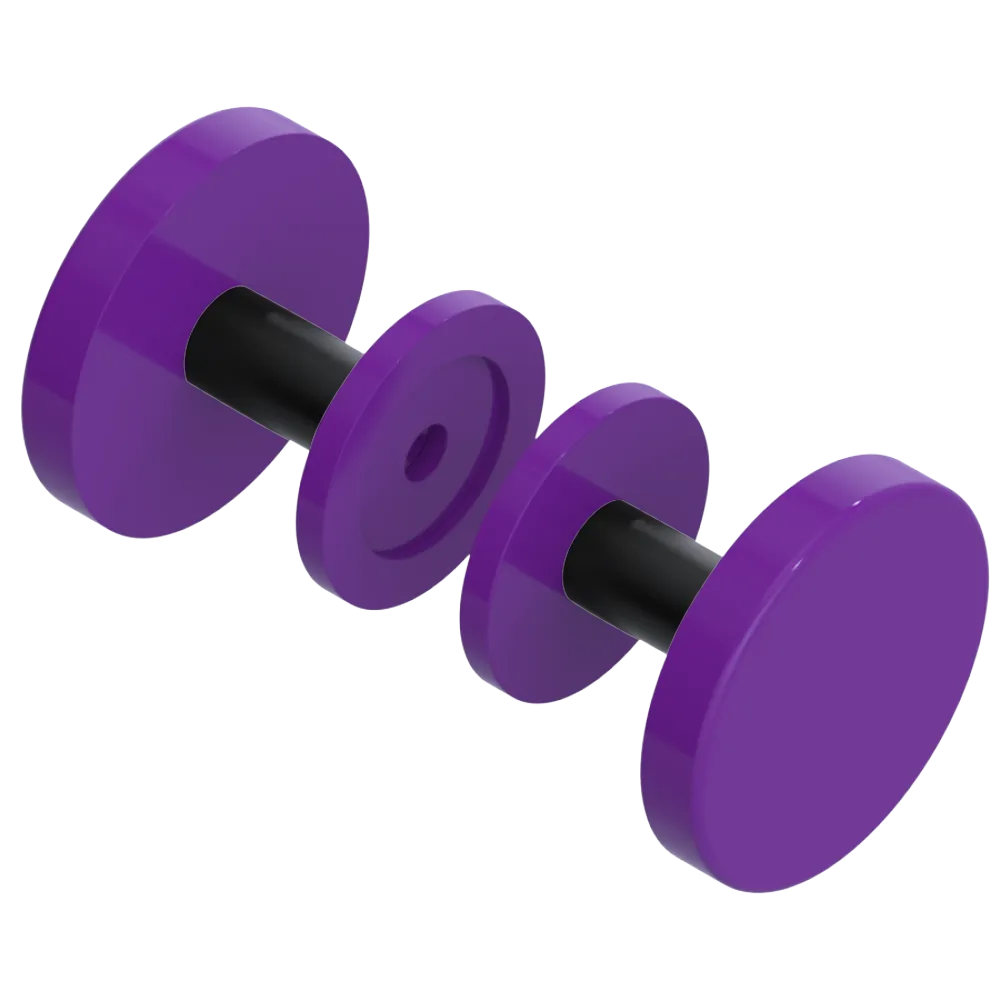 Rubinet Shower Door Knob (set) Purple Haze