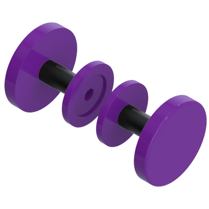 Rubinet Shower Door Knob (set) Purple Haze