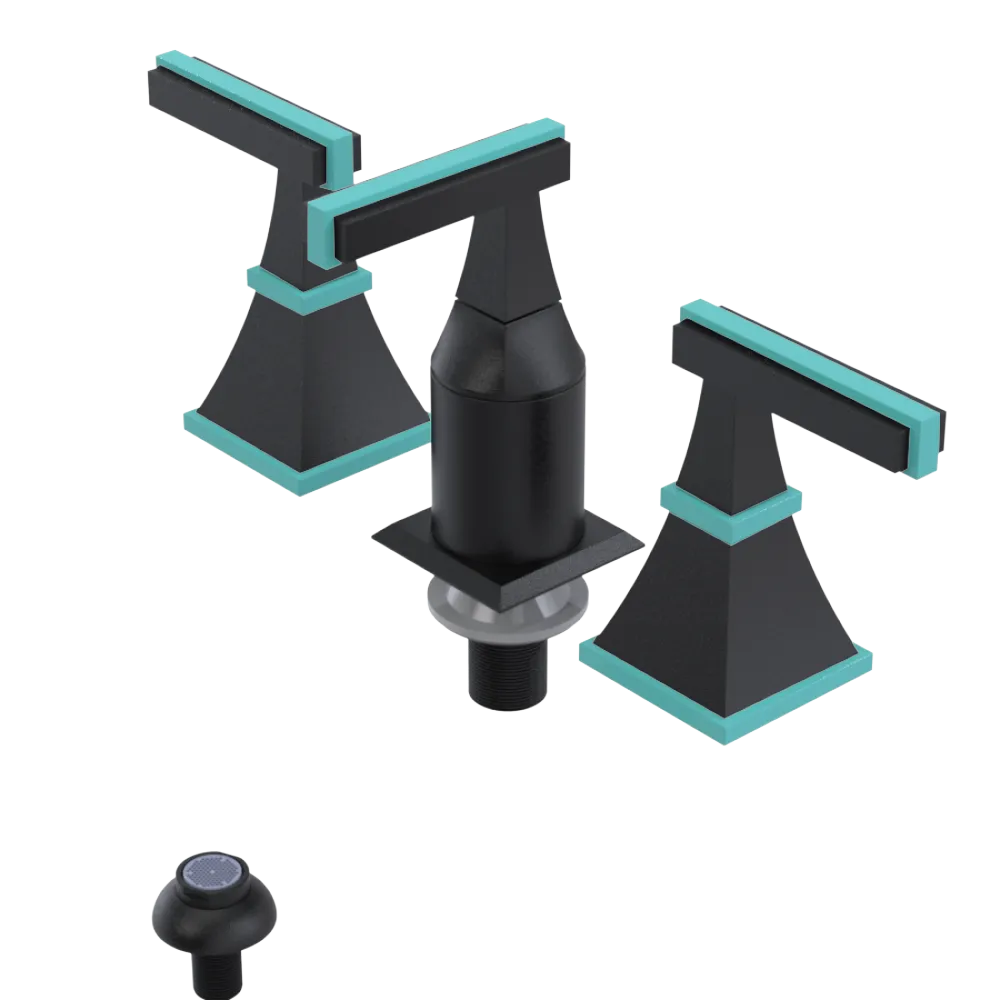 Rubinet Bidet Fitting with Spray, Diverter, and Vacum Breaker (Less Drain) Matt Black
