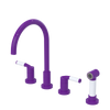 Rubinet Widespread Kitchen Set with Hand Spray Purple Haze