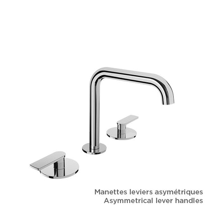 Baril 8" c/c lavatory faucet (without handle), drain included