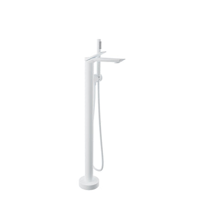 Baril Floor-mounted tub filler with hand shower