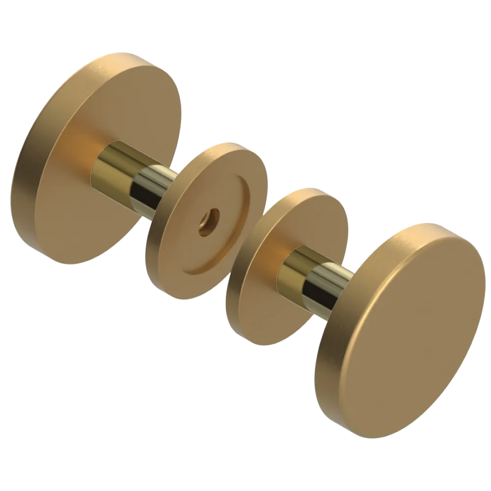 Rubinet Shower Door Knob (set) Satin Gold