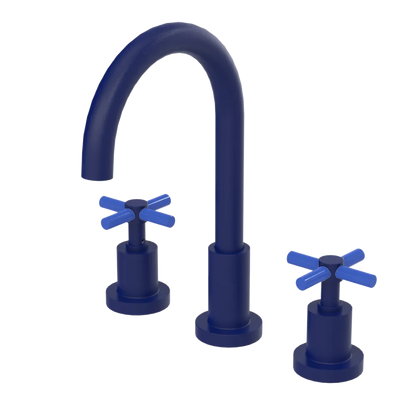 Rubinet Widespread Kitchen Set with LaSalle Spout Midnight Blue