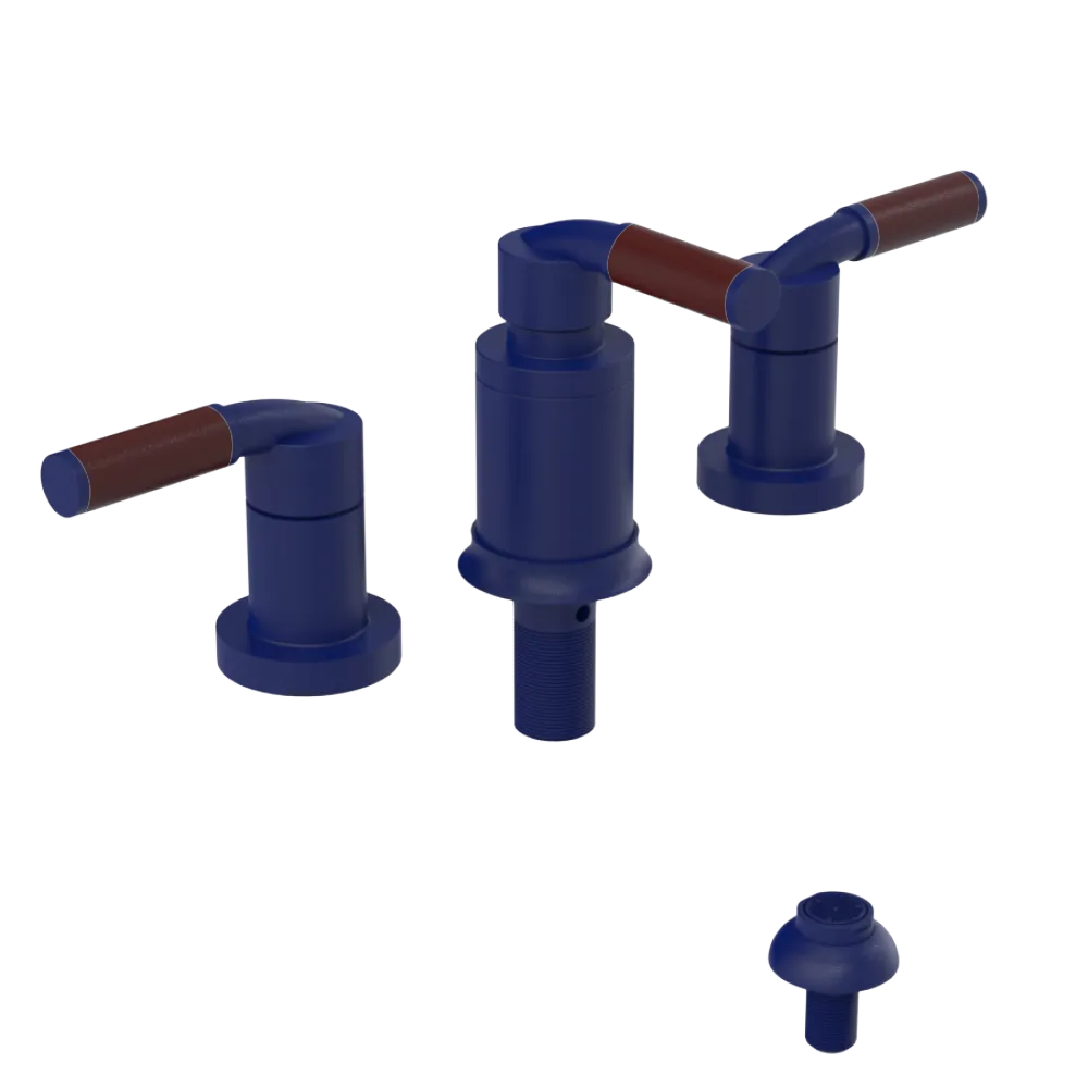 Rubinet Bidet Fitting with Spray, Diverter, and Vacuum Breaker (less drain) Midnight Blue