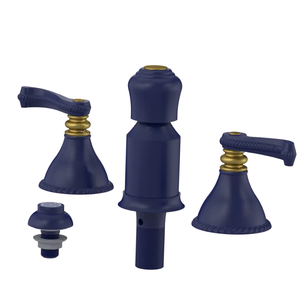 Rubinet Bidet Fitting with Spray, Diverter, and Vacum Breaker (Less Drain) Midnight Blue