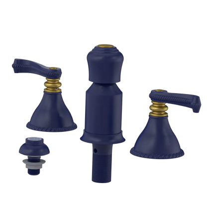 Rubinet Bidet Fitting with Spray, Diverter, and Vacum Breaker (Less Drain) Midnight Blue