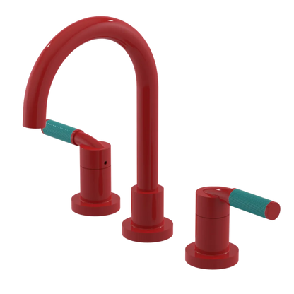 Rubinet Widespread Lav. Set. (less drain) Red