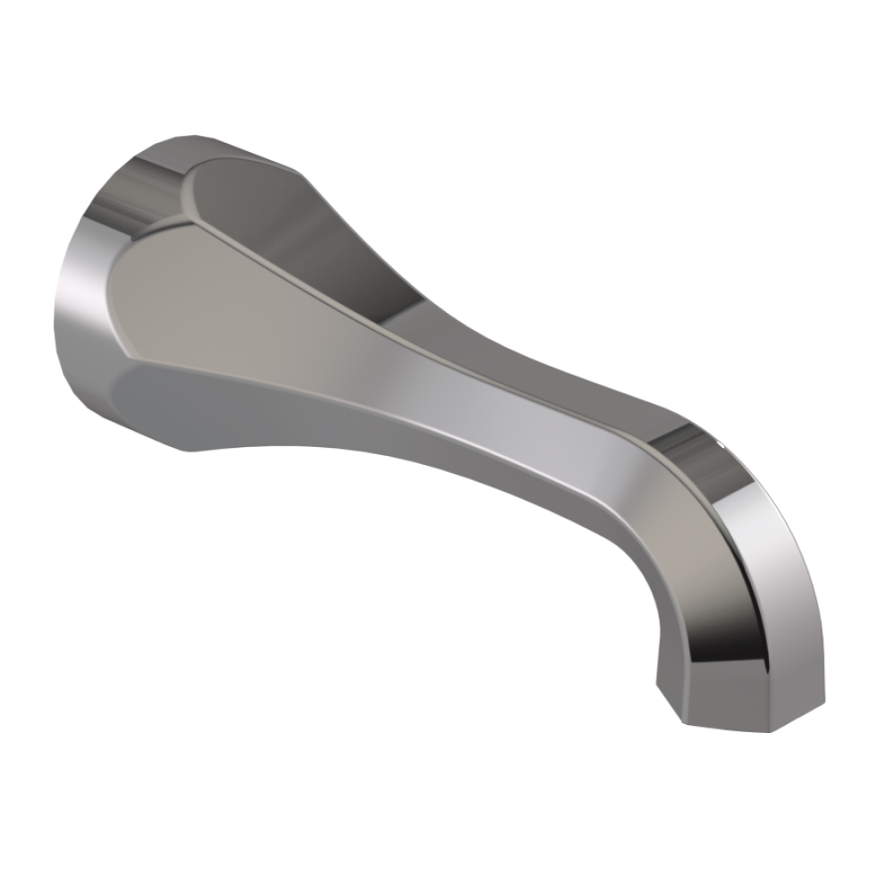 Rubinet Tub Filler Spout Wall Mount Polished Nickel