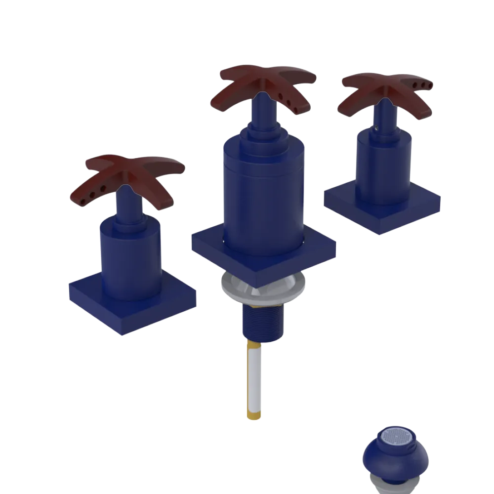 Rubinet Bidet Fitting with Spray, Diverter, and Vacuum Breaker (less drain) Midnight Blue