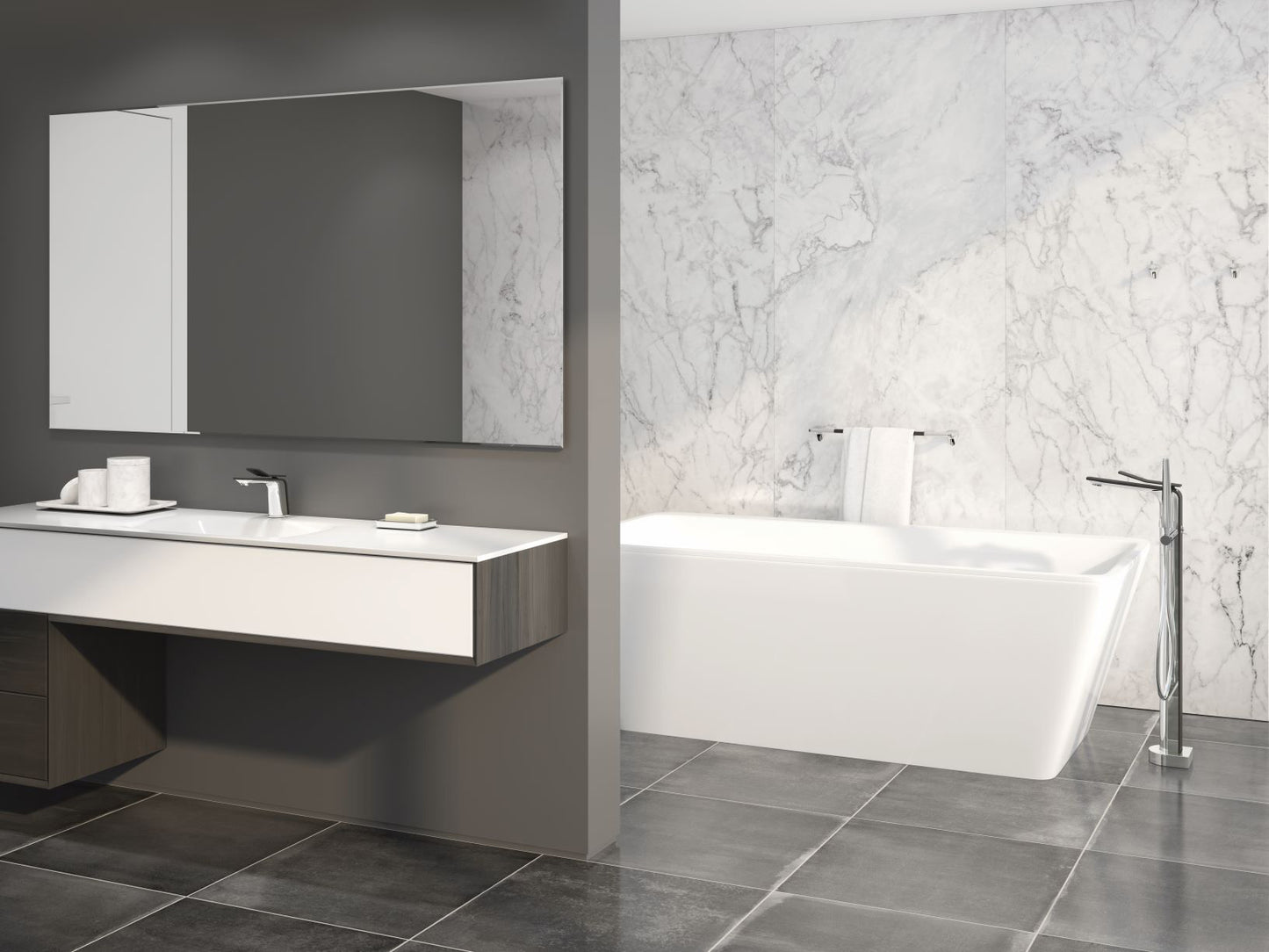 Baril Single-hole lavatory faucet, drain included