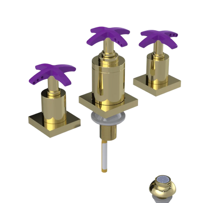 Rubinet Bidet Fitting with Spray, Diverter, and Vacuum Breaker (less drain) Gold