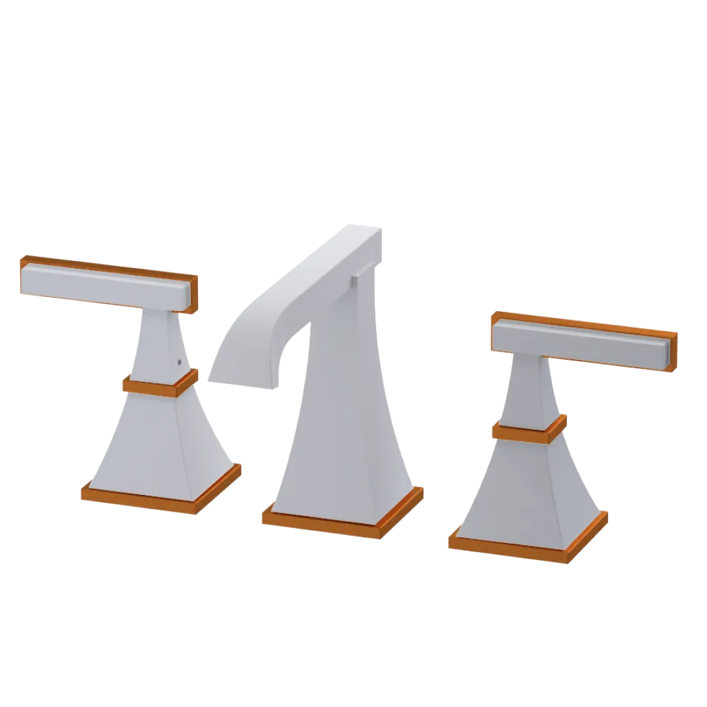 Rubinet Widespread Lav. Set. (less drain) Matt White