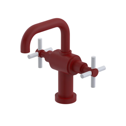 Rubinet Single Hole Dual Handle Lav. Set. (less drain) Maroon