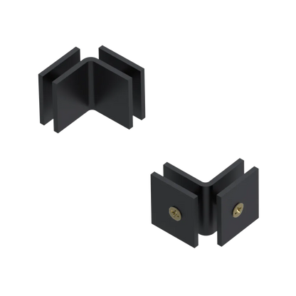 Rubinet 90 Glass to Glass Open Face Matt Black