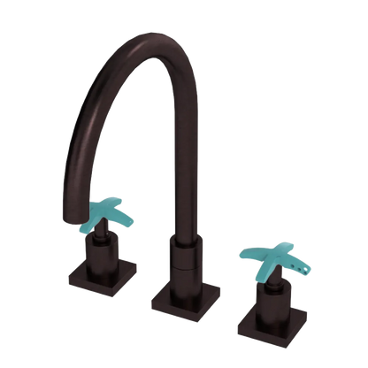 Rubinet Widespread Kitchen Set Oil Rubbed Bronze