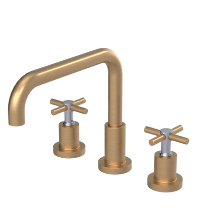Rubinet Widespread Kitchen Set Satin Gold