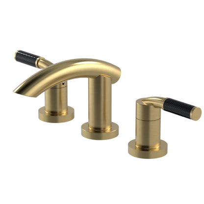 Rubinet Widespread Lav. Set. (less drain) Satin Brass